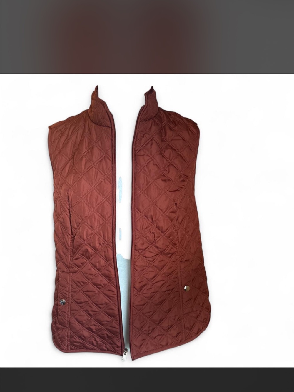 croft & barrow Quilted Sleeveless Vest in Rust